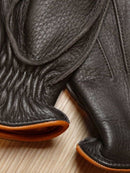 Gants Tactiles En Cuir De Cerf - Marron