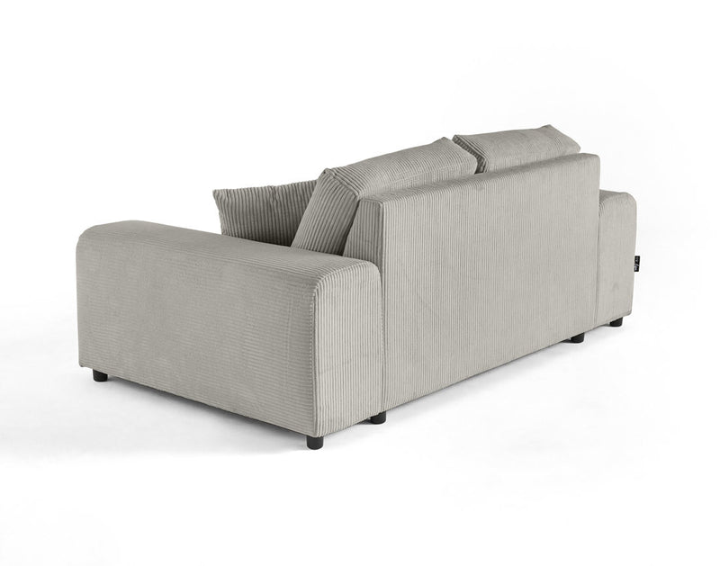 Garance - Sofá Recto - 2 Plazas - Pana - Gris Claro