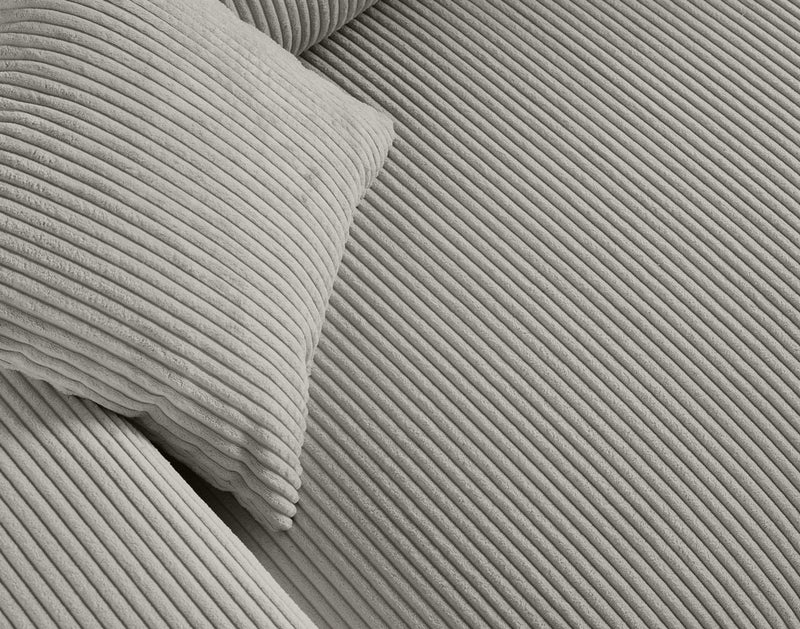 Garance - Sofá Recto - 2 Plazas - Pana - Gris Claro