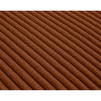 Garance - Canapé Droit - 2 Places - Velours Côtelé - Terracotta