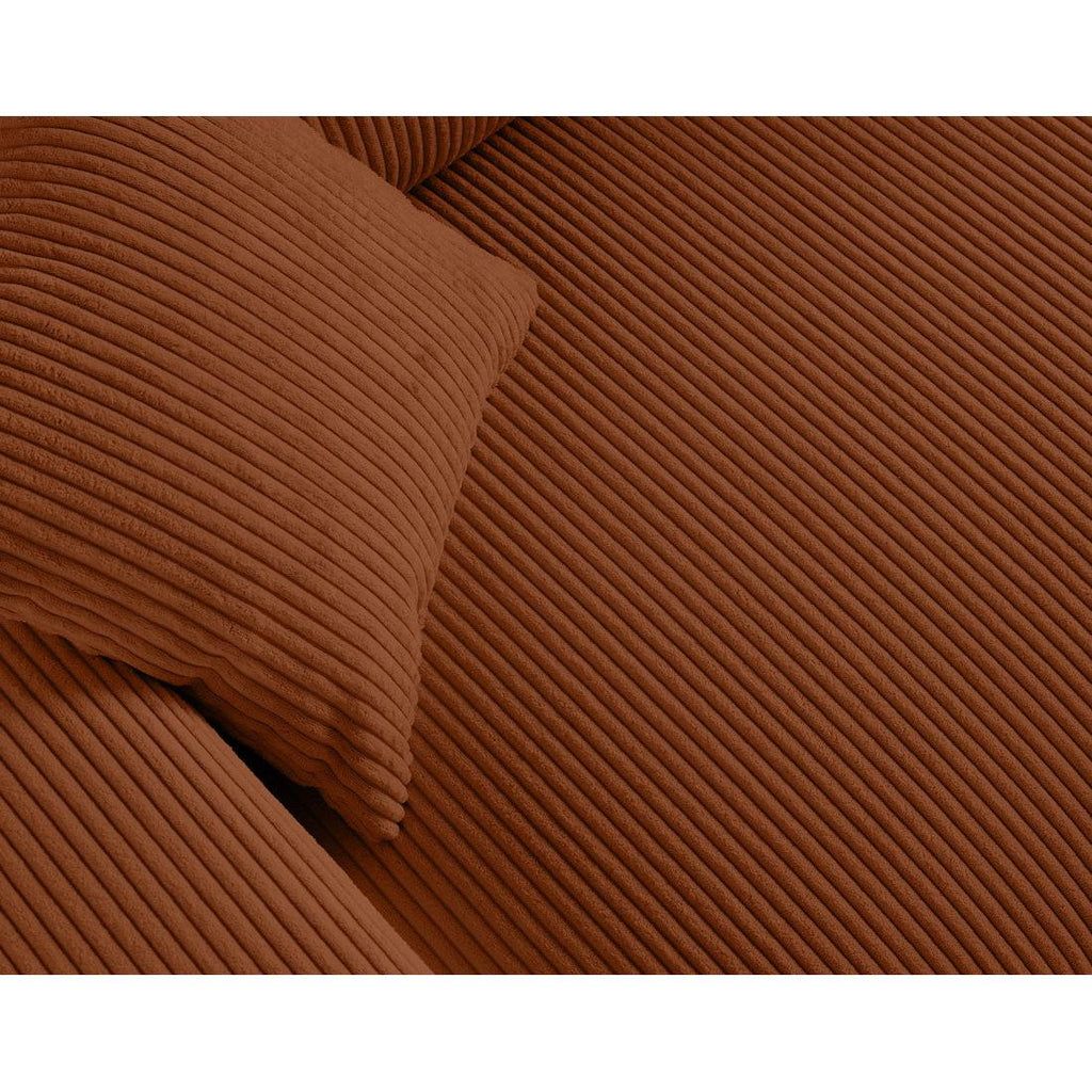 Garance - Canapé Droit - 2 Places - Velours Côtelé - Terracotta
