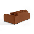 Garance - Canapé Droit - 2 Places - Velours Côtelé - Terracotta