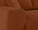 Garance - Sofá recto - 3 plazas - Pana - Terracota