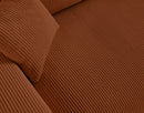 Garance - Sofá recto - 3 plazas - Pana - Terracota