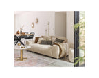 Garance - Canapé Droit - 3 Places - Velours Côtelé - Beige