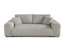 Garance - Sofá Recto - 3 Plazas - Pana - Gris Claro