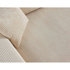 Garance - Canapé Droit - 3 Places - Velours Côtelé - Beige