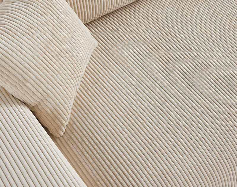 Garance - Sofá Recto - 3 Plazas - Pana - Beige