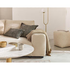 Garance - Canapé Droit - 3 Places - Velours Côtelé - Beige
