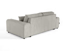 Garance - Sofá Recto - 3 Plazas - Pana - Gris Claro