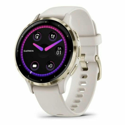 Montres connectées Garmin Venu 3S - Ivoire et or