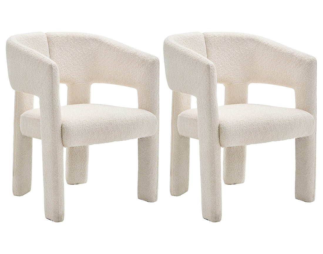 Gaspard - Lot De 2 Fauteuils - Tissu Bouclette - Beige