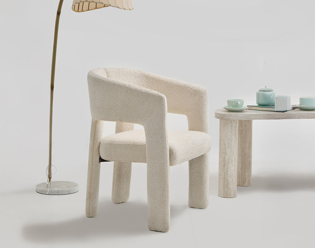 Gaspard - Lot De 2 Fauteuils - Tissu Bouclette - Beige