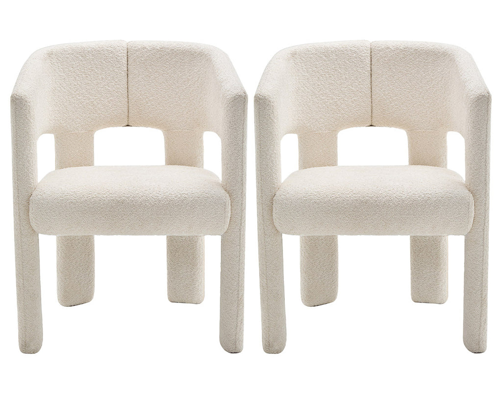Gaspard - Lot De 2 Fauteuils - Tissu Bouclette - Beige