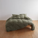 Comforter Cover - Cotton Gauze - Forest Green