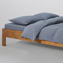 2 Taies D'Oreiller En Gaze De Coton 185G/M² - Bleu Givre