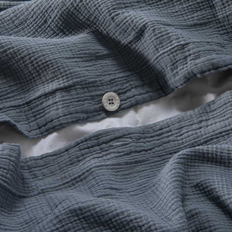 Housse De Couette En Gaze De Coton 185G/M² - Bleu Givre