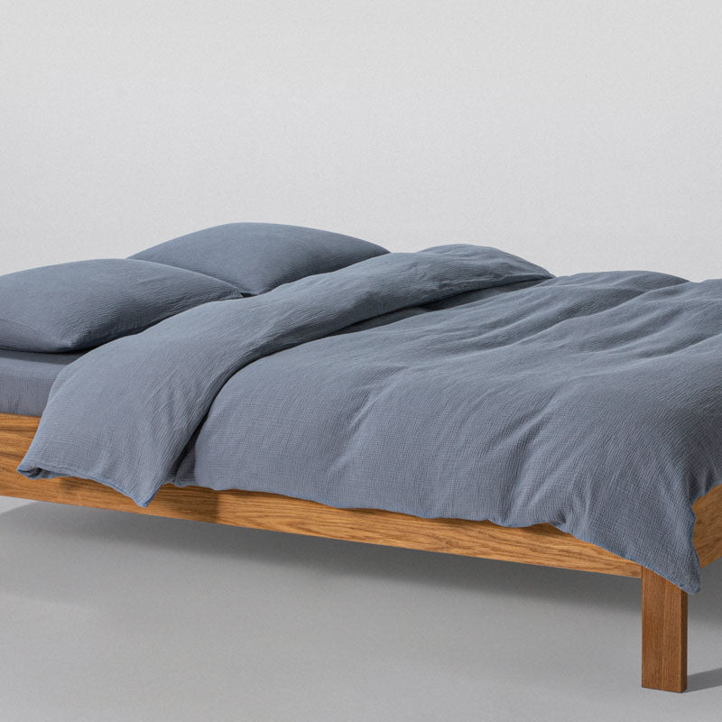 Housse De Couette En Gaze De Coton 185G/M² - Bleu Givre