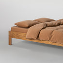 2 Taies D'Oreiller - En Gaze De Coton 185G/M² - Noisettes