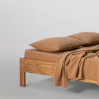 Fitted Sheet - In 185G/M² Cotton Gauze - Hazelnut