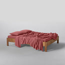 Drap Plat En Gaze De Coton 185G/M² - Rose Brique