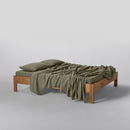 Drap Plat En Gaze De Coton 185G/M² - Vert Forêt