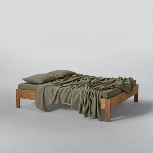 Drap Plat En Gaze De Coton 185G/M² - Vert Forêt