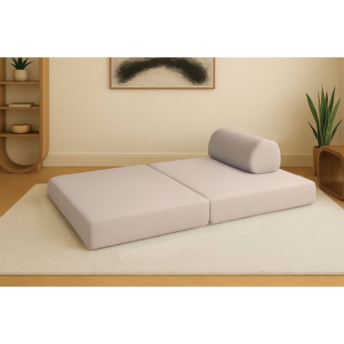 Canapé Droit Gemma - 2 Places - Tissu Lisse