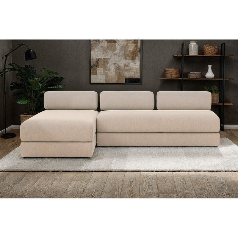 Canapé D'Angle Gemma - 6 Places - Tissu Lisse