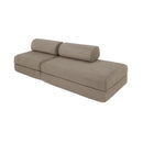 Canapé Droit Gemma - 3 Places - Tissu Lisse