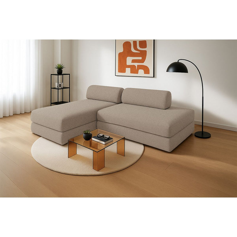 Canapé D'Angle Gemma - 5 Places - Tissu Lisse