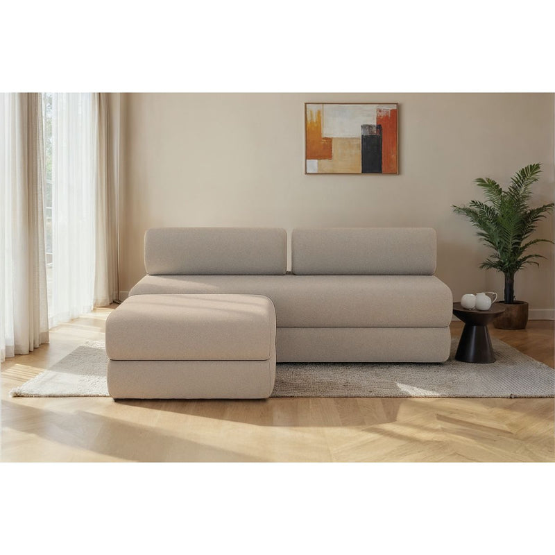 Canapé D'Angle Gemma - 4 Places - Tissu Lisse