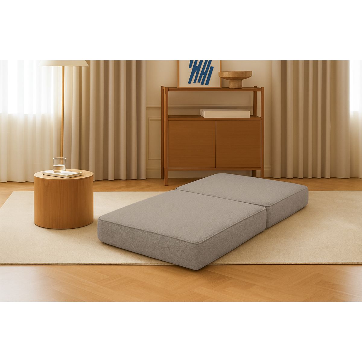 Gemma Pouf - Smooth Fabric