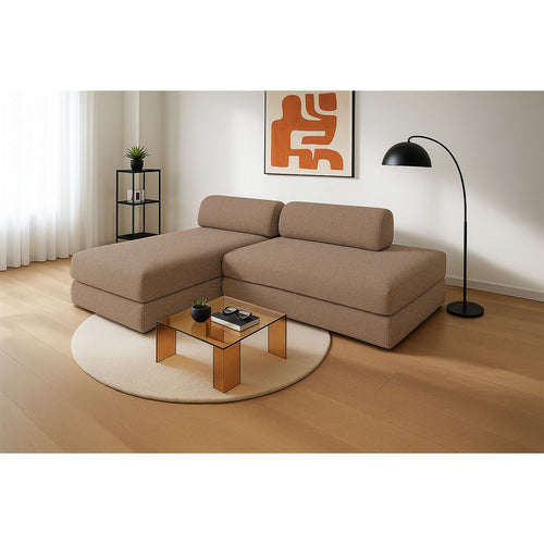 Canapé D'Angle Gemma - 5 Places - Tissu Lisse