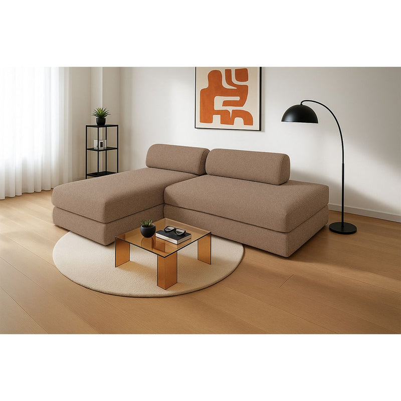 Canapé D'Angle Gemma - 5 Places - Tissu Lisse