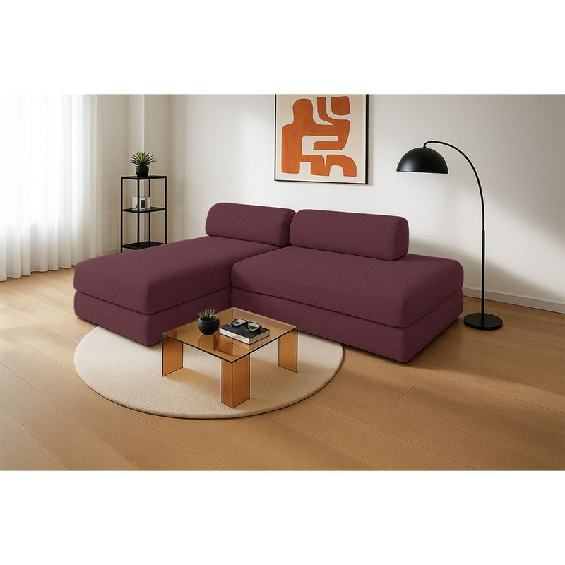 Canapé D'Angle Gemma - 5 Places - Tissu Lisse