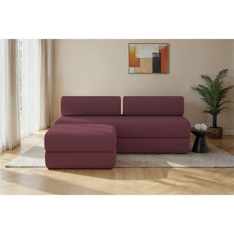 Canapé D'Angle Gemma - 4 Places - Tissu Lisse