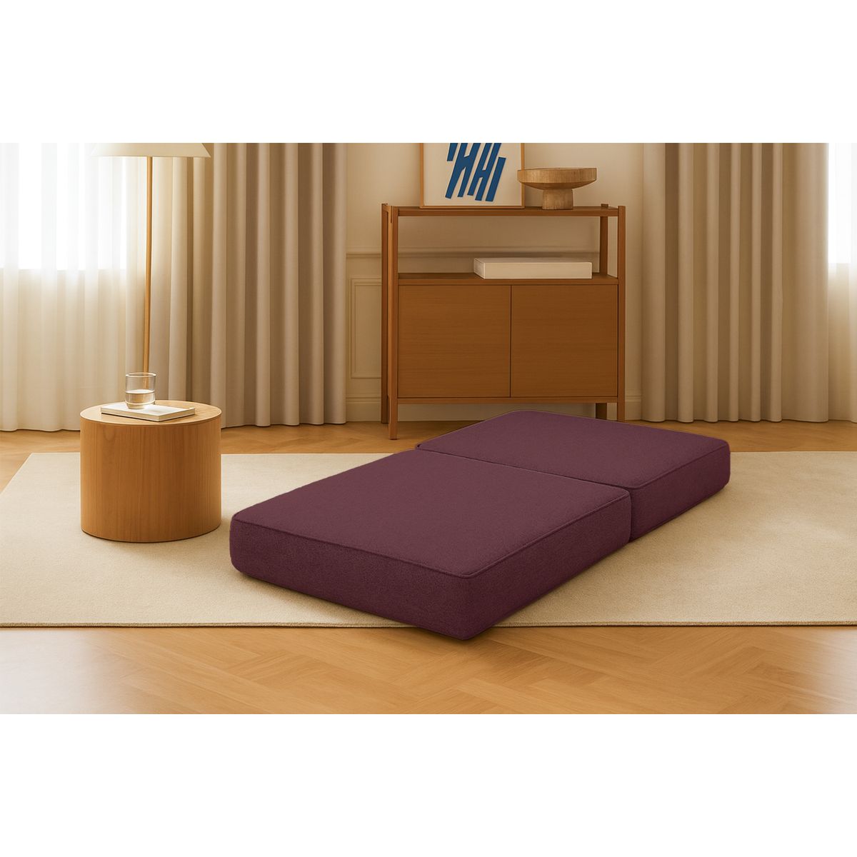 Gemma Pouf - Smooth Fabric