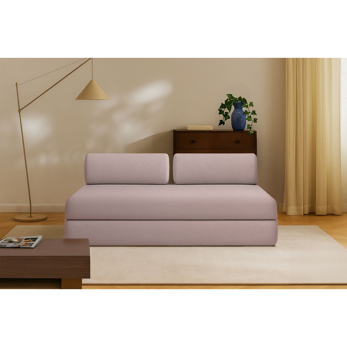 Canapé Droit Gemma - 3 Places - Tissu Lisse