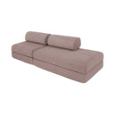 Canapé Droit Gemma - 3 Places - Tissu Lisse