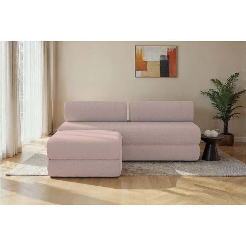 Canapé D'Angle Gemma - 4 Places - Tissu Lisse