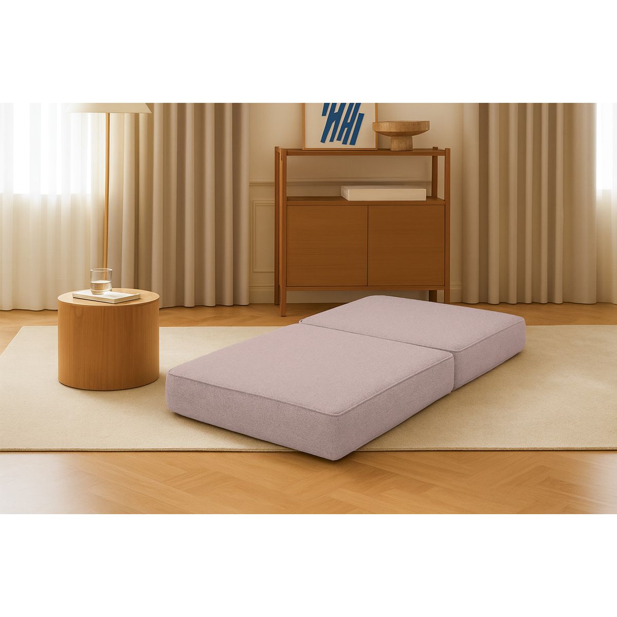 Gemma Pouf - Smooth Fabric