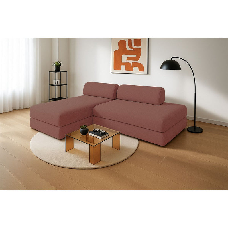 Canapé D'Angle Gemma - 5 Places - Tissu Lisse