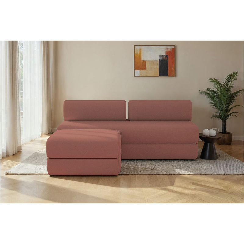 Canapé D'Angle Gemma - 4 Places - Tissu Lisse