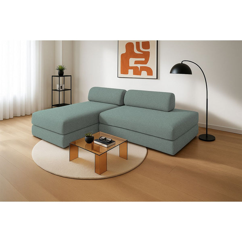 Canapé D'Angle Gemma - 5 Places - Tissu Lisse