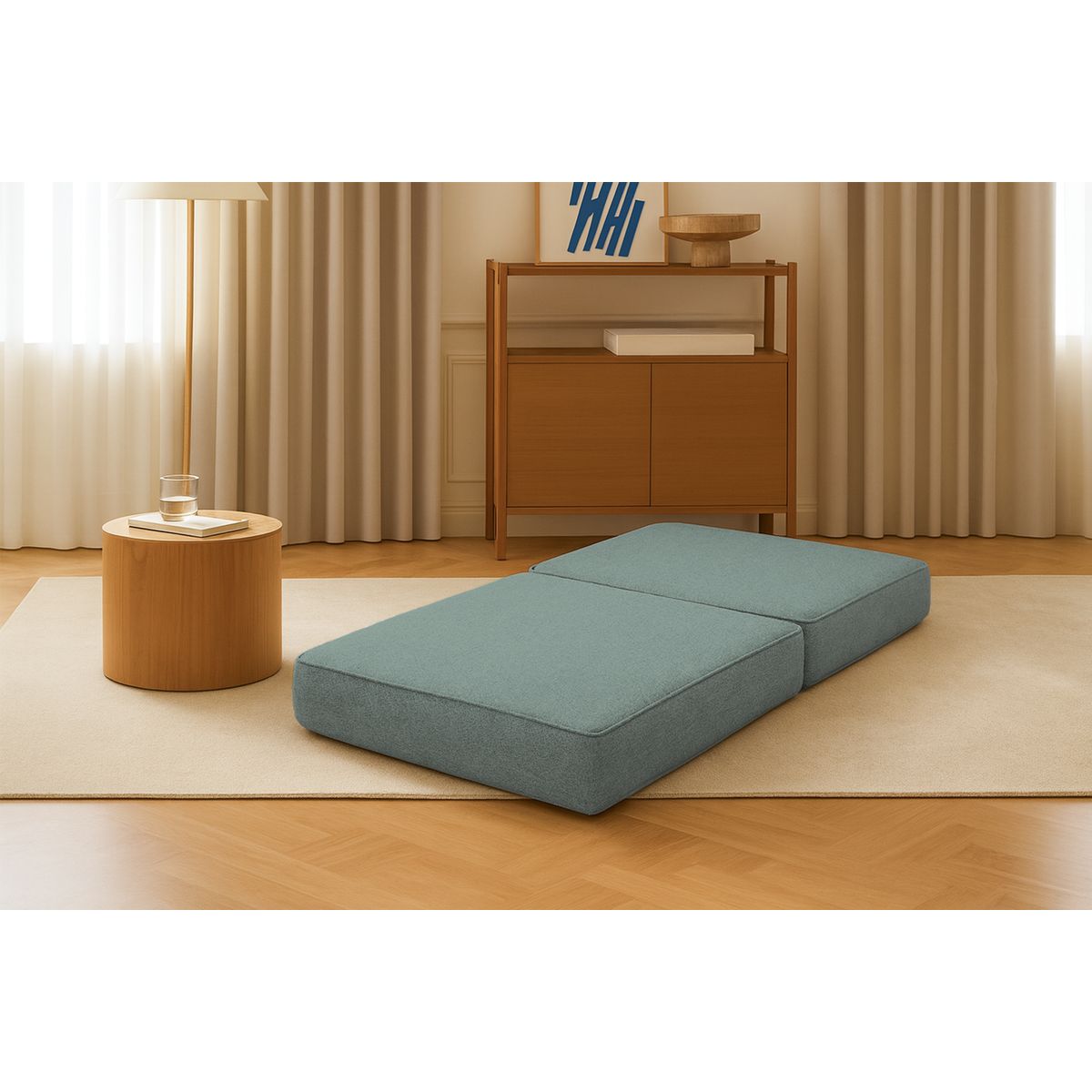 Gemma Pouf - Smooth Fabric