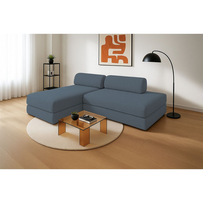 Canapé D'Angle Gemma - 5 Places - Tissu Lisse