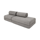 Canapé Droit Gemma - 3 Places - Tissu Lisse