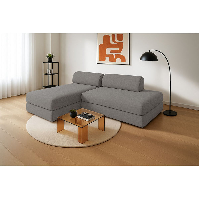 Canapé D'Angle Gemma - 5 Places - Tissu Lisse