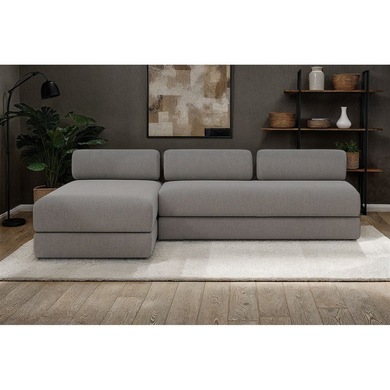Canapé D'Angle Gemma - 6 Places - Tissu Lisse